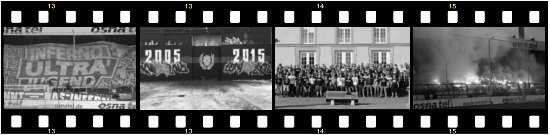 Bild: Filmstreifen mit Aufnahmen aus der Gruppengeschichte